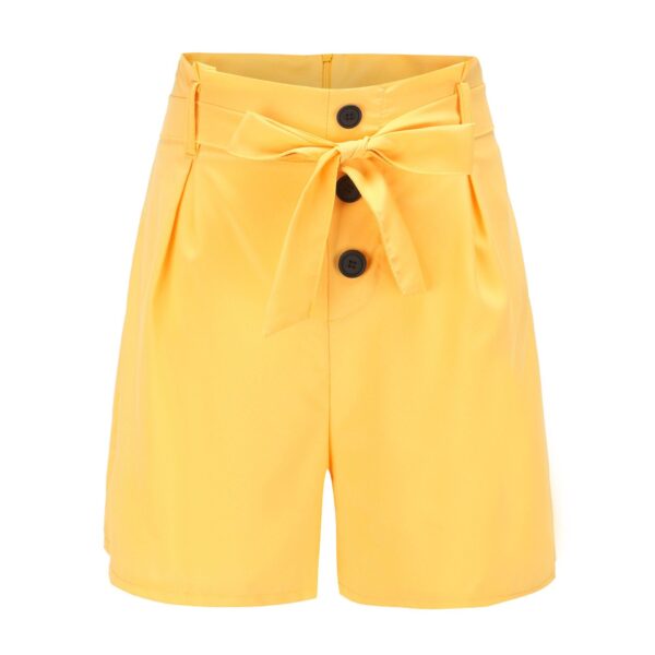 venta caliente pantalones cortos para mujer slim fit moda sexy cintura alta cinturón pantalones cortos de playa. - Image 2