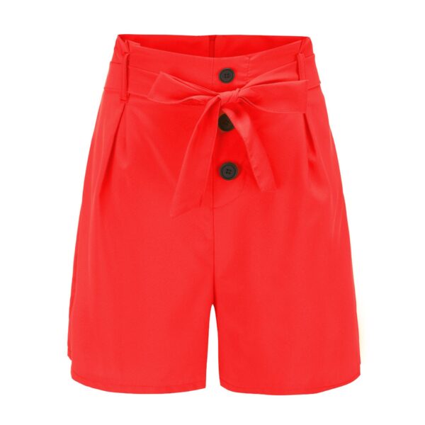 venta caliente pantalones cortos para mujer slim fit moda sexy cintura alta cinturón pantalones cortos de playa. - Image 5