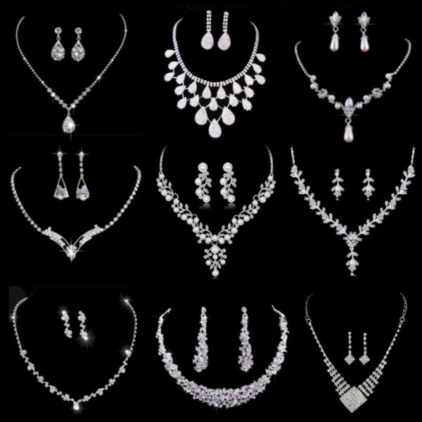 3PCS/Set, joyeria para bodas y ocaciones Sets Simple Luxury Full .