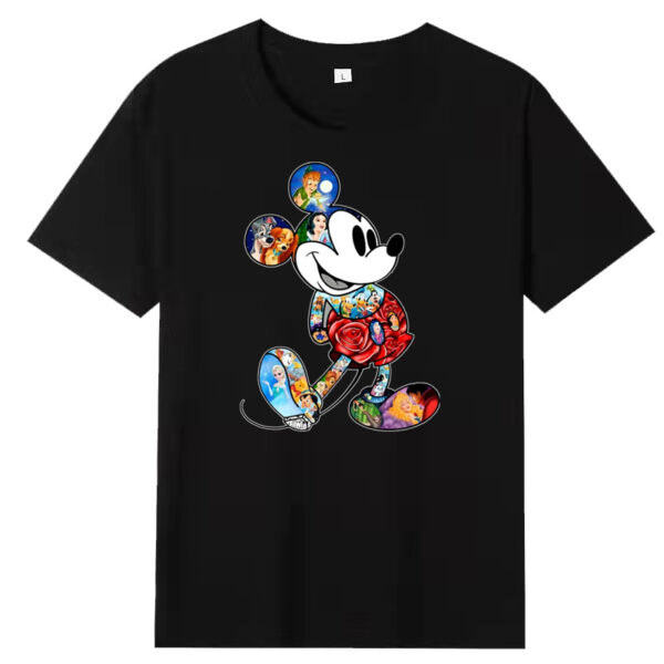 Camiseta de algodón de manga corta de moda verano UNISEX, nuevo modelo,Mickey casual suelto cuello redondo media manga base top - Image 11
