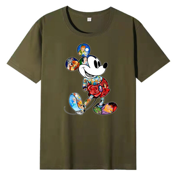 Camiseta de algodón de manga corta de moda verano UNISEX, nuevo modelo,Mickey casual suelto cuello redondo media manga base top - Image 10
