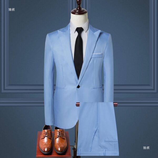 Traje formal, versión coreana, de traje, casual para  negocios, fiestas , formal profesional, padrinos de boda, - Image 7