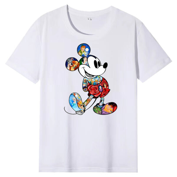 Camiseta de algodón de manga corta de moda verano UNISEX, nuevo modelo,Mickey casual suelto cuello redondo media manga base top - Image 3