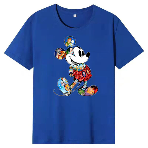 Camiseta de algodón de manga corta de moda verano UNISEX, nuevo modelo,Mickey casual suelto cuello redondo media manga base top - Image 8
