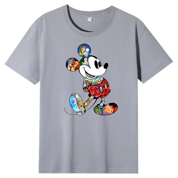 Camiseta de algodón de manga corta de moda verano UNISEX, nuevo modelo,Mickey casual suelto cuello redondo media manga base top - Image 7