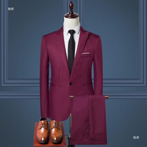 Traje formal, versión coreana, de traje, casual para  negocios, fiestas , formal profesional, padrinos de boda, - Image 6