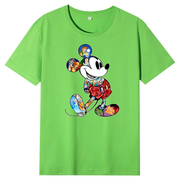 Camiseta de algodón de manga corta de moda verano UNISEX, nuevo modelo,Mickey casual suelto cuello redondo media manga base top - Image 9