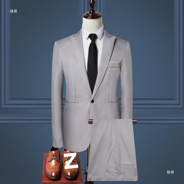 Traje formal, versión coreana, de traje, casual para  negocios, fiestas , formal profesional, padrinos de boda, - Image 2