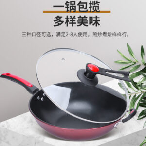 sartén, wok  sin humo, adecuada para cocina de gas.