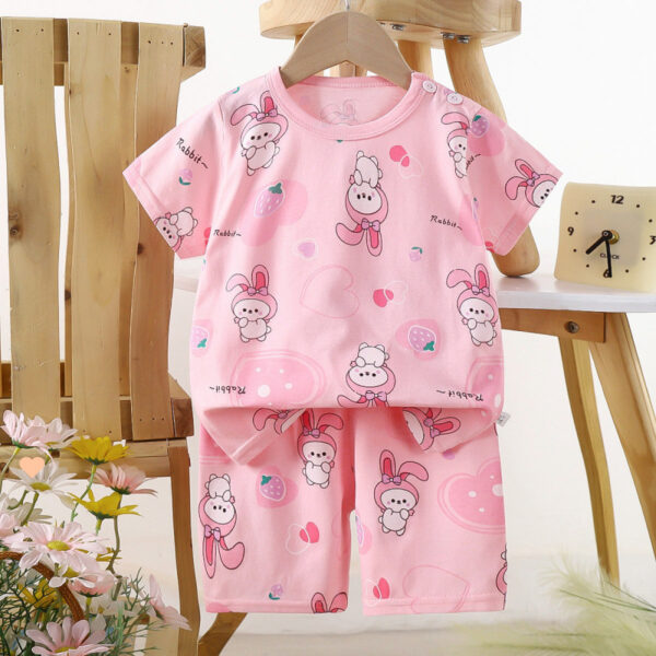 Traje de manga corta para niños algodón puro verano nuevos pantalones cortos para niños y niñas versión delgada de ropa para niños ropa de verano para bebés - Image 7
