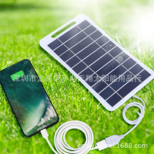Panel fotovoltaico de carga de emergencia solar de 2W 5V Salida USB para  al aire libre carga teléfono móvil para viajes