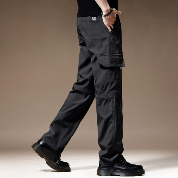 Pantalones holgados a la moda para hombre, deportivos informales de pierna recta de camuflaje, pantalones  de algodón, Colores sólidos a la moda - Image 2