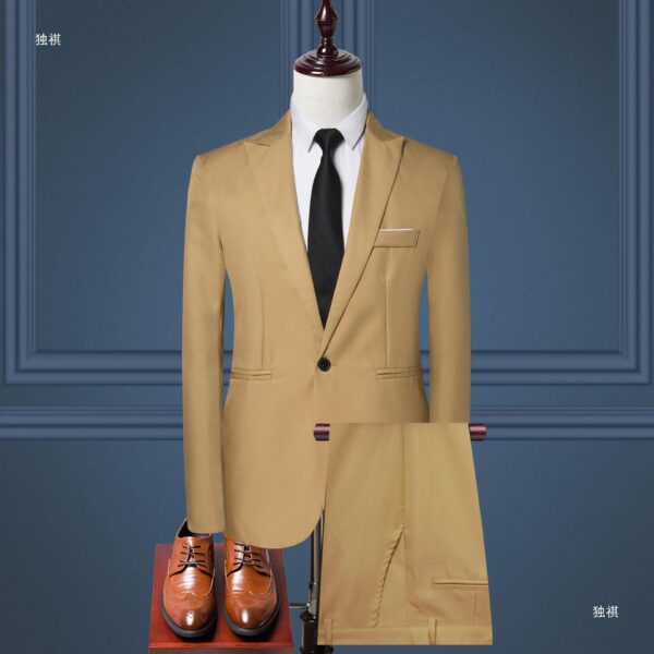 Traje formal, versión coreana, de traje, casual para  negocios, fiestas , formal profesional, padrinos de boda, - Image 5