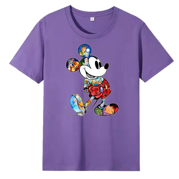 Camiseta de algodón de manga corta de moda verano UNISEX, nuevo modelo,Mickey casual suelto cuello redondo media manga base top - Image 4