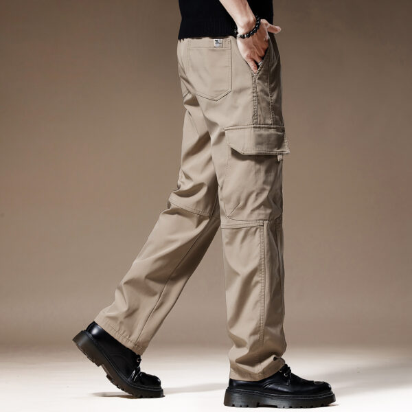 Pantalones holgados a la moda para hombre, deportivos informales de pierna recta de camuflaje, pantalones  de algodón, Colores sólidos a la moda - Image 3