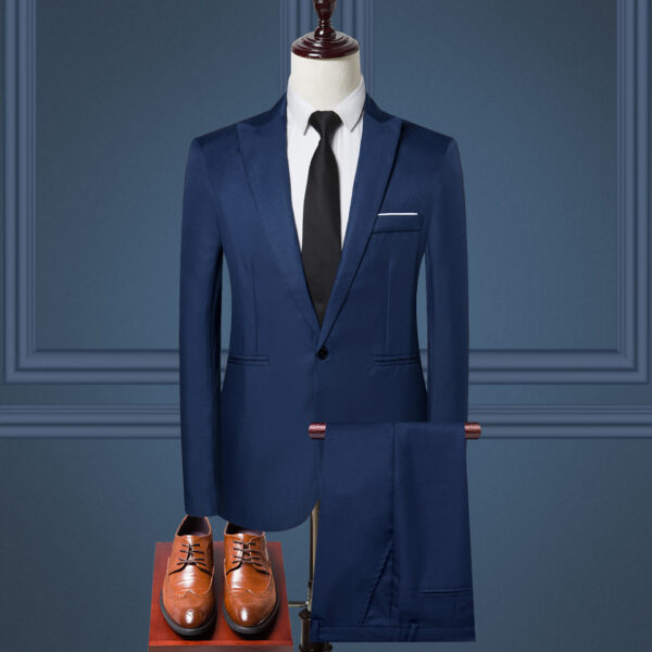 Traje formal, versión coreana, de traje, casual para  negocios, fiestas , formal profesional, padrinos de boda, - Image 8