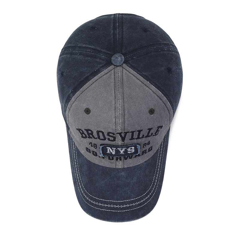 Gorra de béisbol UNISEX, Four Seasons Casual Desgastada Algodón lavado Letra bordada, protección solar - Image 3