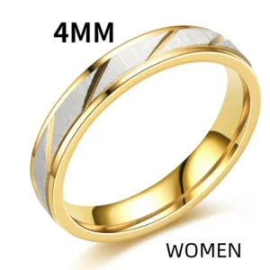 Nuevos anillos de pareja con diseño de onda , de acero inoxidable de alta calidad, anillos de boda de compromiso, regalo de joyería