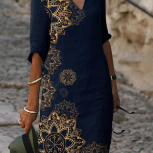 Vestido De Moda Informal De Talla Grande, Vestido Suelto