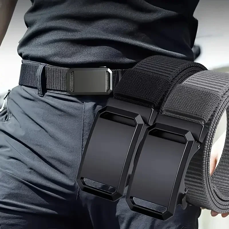 2026 Nuevo cinturón con hebilla automática, cinturón para pantalones para exteriores,