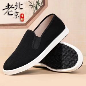 Zapatos de tela nuevos de Pekín para hombres, zapatos tradicional chino, suelas blandas engrosadas, zapatos de uso diario